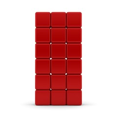 3x6 rote Würfel