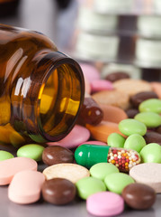 heap of colorful pills