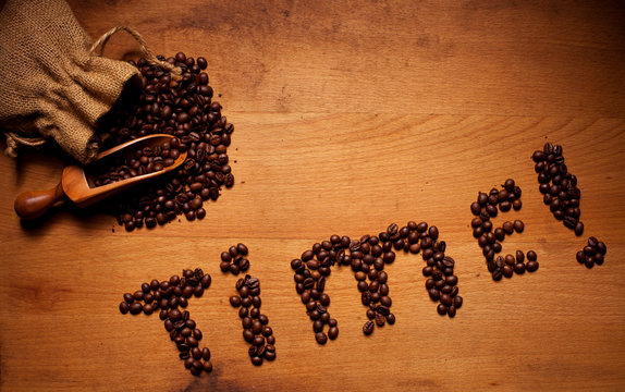 Fototapeta Freshly Roasted Coffee Beans Time