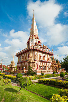 Pagoda in wat Chalong, Phuket, Thailand
