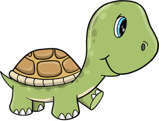 Cute Turtle Vector Illustration Art