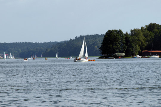 Yacht on Mikolajki Lake