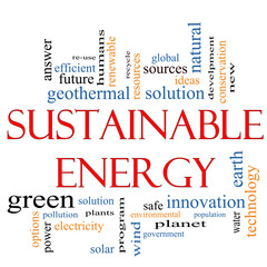 Sustainable Energy Word Cloud Concept