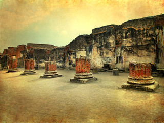 Pompeii, Italy, artistic version