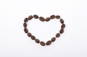 Coffee bean heart
