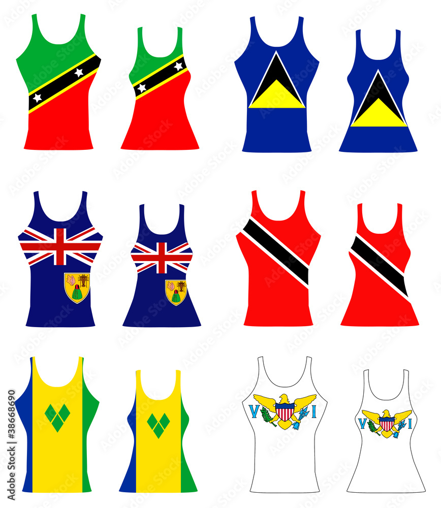 Wall mural caribbean tank tops