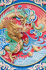 Golden dragon spit water