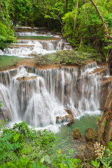 Fototapeta na wymiar Huay mae Kamin waterfall, Kanchanaburi, Thailand