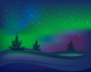 Fototapeta na wymiar Aurora Boreale