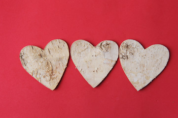 Obraz premium Love forever. Heart shape make of tree bark