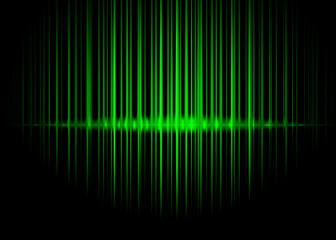 Fototapeta premium Green lines black background