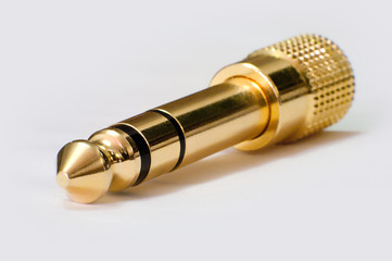 Audio jack, gold plated and with high magnification