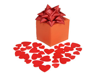 valentines heart and gift box