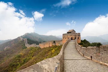 Wall murals Chinese wall the great wall with a blue sky background