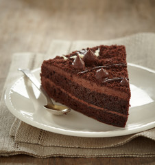 chocolate cake slice