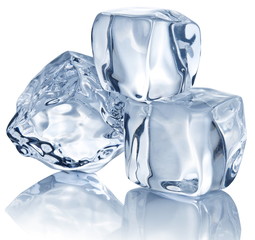 Drie ijsblokjes