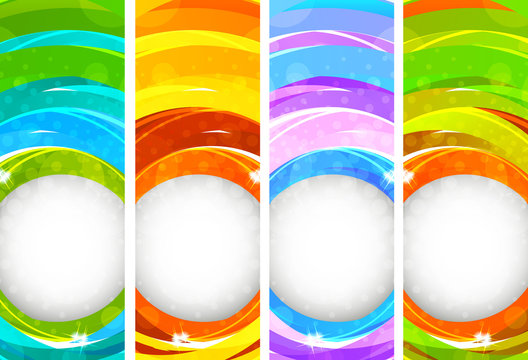 Set of abstract bright banners