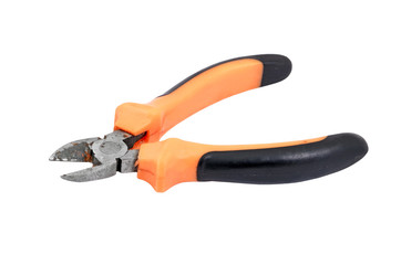 Obraz premium Nipper with plastic handle, isolated on white background