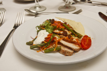 Sliced Pork with Vegetable Garnish