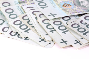 Polish money background