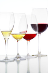 Glass of  wine isolated on a white background