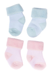 baby socks isolated on white