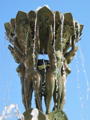 fountain with statues of naked women