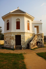 old octagon castle in temple, Thailand.