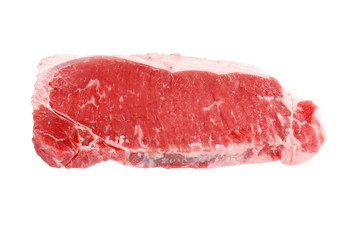 Isolated strip loin steak