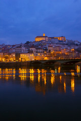 old town of Coimbra at night, Portugal