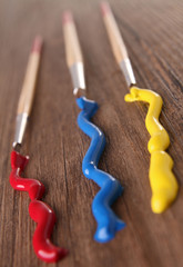 paintbrush and paints