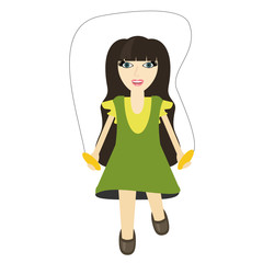 girl with skip rope