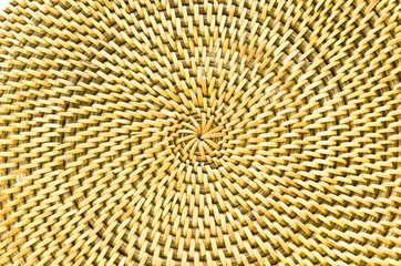 Circle background from rattan fibers