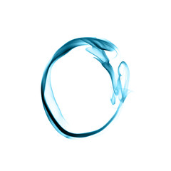 Lettre O ou chiffre zéro, fumée bleue