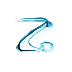 Obraz premium Lettre Z, fumée bleue