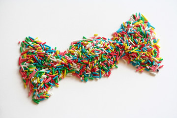 caramella di decorazioni di zucchero colorato