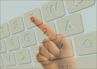 Bildschirm, Tastatur, Touch, Screen, Beruehrung