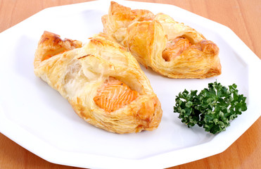 Lachsfilet in Blätterteig