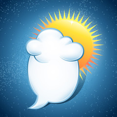 Cloud with message