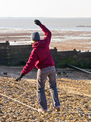 Slackline Walking