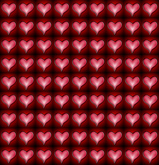 Red And Pink Heart Pattern