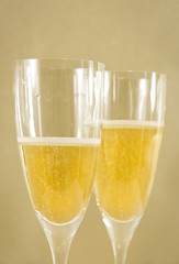 Two champagne flutes