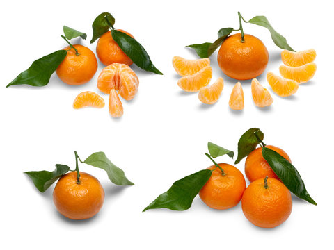 Tangerine fruits.