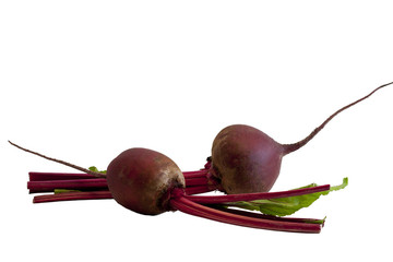 Beet roots isolated on white