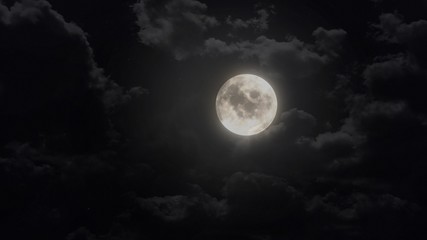 Obraz na płótnie Canvas księżyc na nocnym niebie
