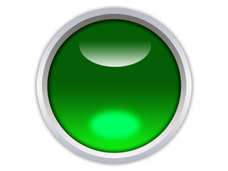 green empty glossy button graphic