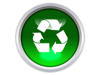 green glossy with recycle symbol
