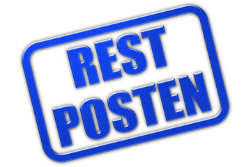 Stempel blau glas RESTPOSTEN