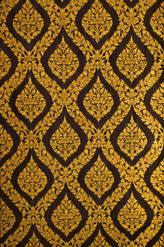 graphic pattern in traditional Thai style  in the temple