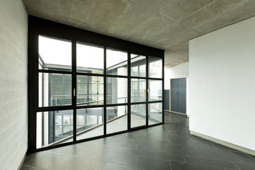 Fototapeta premium interio with wide and big window